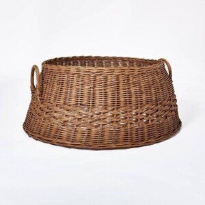 Rattan Woven Tree Collar Cuff w Handles Dark Brown - Threshold Studio McGee 2022